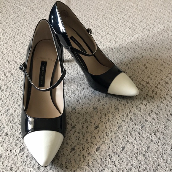 Dana Buchman Shoes - Black and White Patent Leather Heels